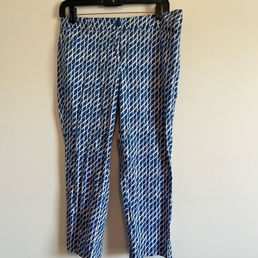 New York & Company Blue and White Chinos for a Polished Look